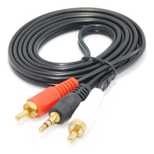 Cable Miniplug Estereo A 2 Rca Macho 1,5mt Hamc Gold Ofc