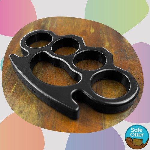 Soco Inglês Resistente Soqueira Defesa Pessoal Tático Preto Preto