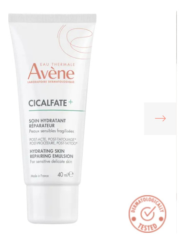 Avene Cicalfate + Emulsion Hidratante Reparadora Post 40ml Normal Día/noche