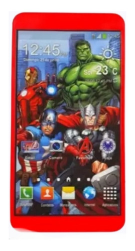 Celular Smartphone Marvel Infantil Interativo C/ Som Cor Avengers