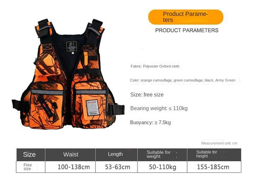 Chaleco Salvavidas Multifuncional Para Pesca Al Aire Libre