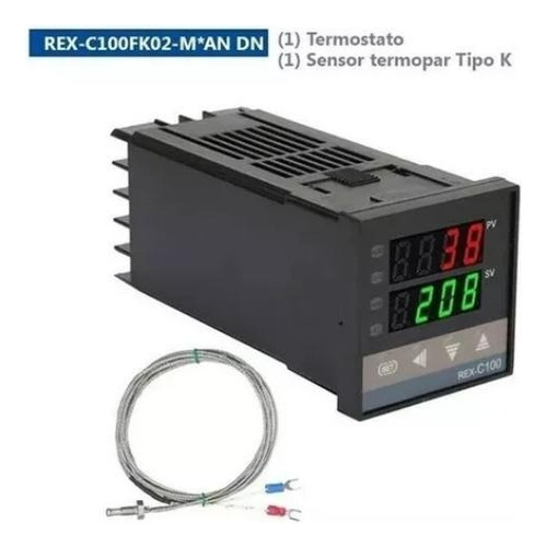 Controlador De Temperatura Digital Lcd Pid Rex-c100 + K