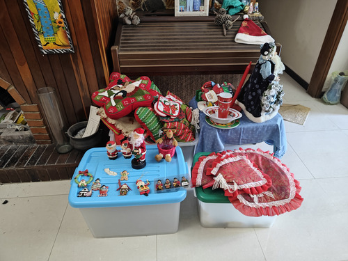 Adornos De Navidad Varios Santa Claus Nacimiento (Usado)