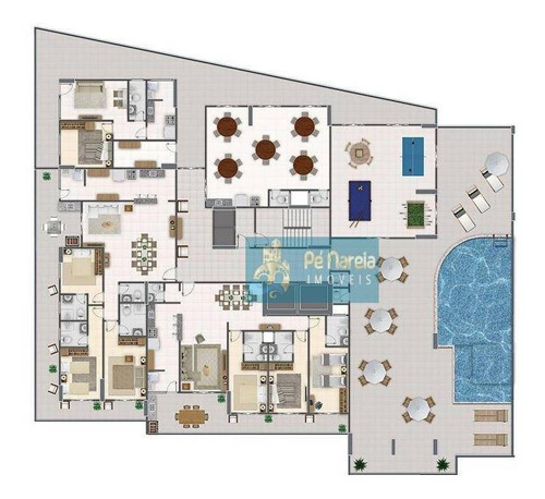 Imagem 11 de 12 de Apartamento Com 3 Dormitórios, 3 Suítes, Sacada Gourmet, 2 Vaga, À Venda, 118 M² Por R$ 415.000 - Aviação - Praia Grande/sp - R3a216a - Ap0228
