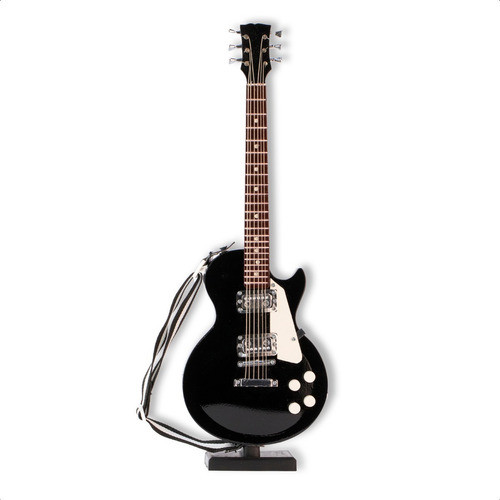Guitarra Miniatura 25 Cm Realista Madeira Escala 1:4 Modelos