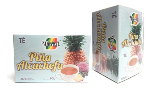 Té Piña Alcachofa Therbal 30 Sobres (2 Pzs) Envio Full