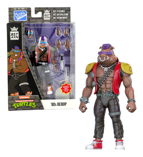 Bst Axn Tmnt W3 '80s Bebop 5in Figura De Acción
