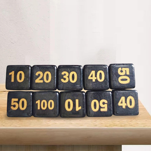 Conjunto De Dados De Acrílico Poliédrico Com 10 Peças