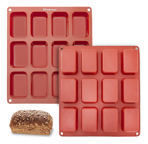 Freshware Mini Molde De Silicona Para Pan, [2 Unidades] Mini