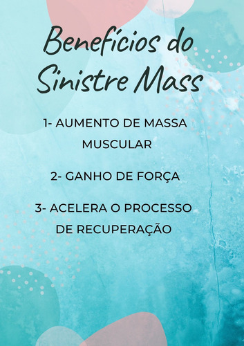 Hipercalórico Sinister Mass 3kg ( Os Sabores) Sabor Baunilha
