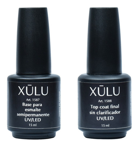 Imagen 1 de 4 de Base Y Top Coat Sin Clarificado Esmalte Semipermanente Xúlu