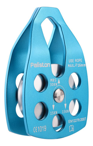 Paliston - Polea De Escalada De 30 Kn Con Rodamiento De Bola