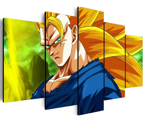 Goku Ssj3 Cuadros 5 Partes