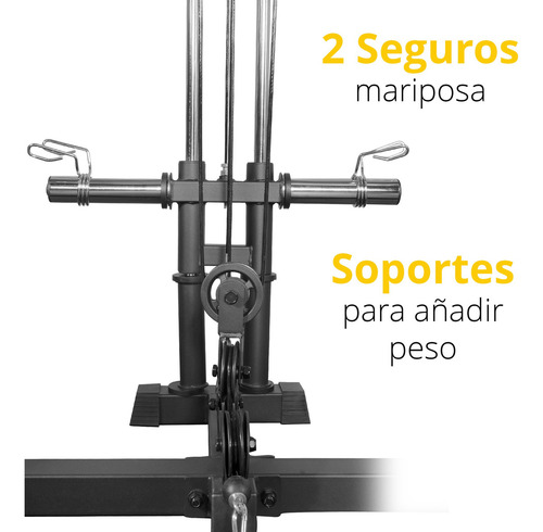 Power Rack Multifuncional Con Poleas Tayga Negro Negro