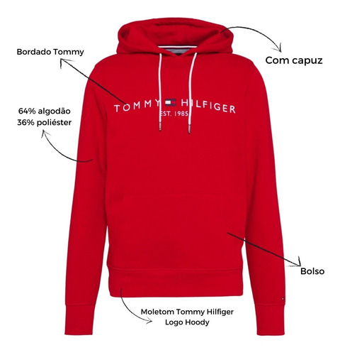 Imagem 2 de 7 de Moletom Original Tommy Hilfiger Entrega Imediata