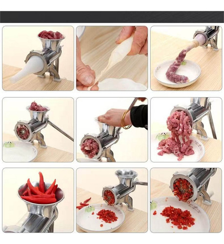Moedor De Carne Manual E Máquina De Salsicha Table Mount