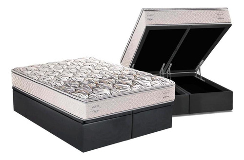 Cama Box Baú Queen: Colchão Anatômico Herval Ag 65 Santorini