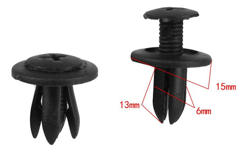 A 4 X 30pcs Clips De Parachoques De De Remache De Tornillo