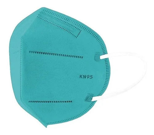 Máscara N95 Respiratória Original Proteção Kn95 Kit 10 Unid Cor Verde