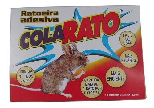 Ratoeira Adesiva Cola Matar Grudar Ratos Armadilha Frete R$9