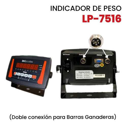Indicador De Peso Lp7516 Para Barras Ganadera