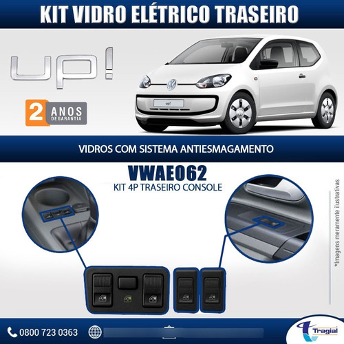 Vidro Elétrico Vw Up 4 Portas Traseiro Tragial Vwae062