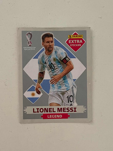 Lámina Messi Extra Fifa World Cup Qatar 2022 Silver