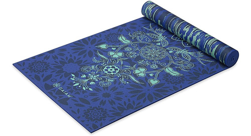 Tapete Alfombrilla Yoga Reversible Extra Gruesa Gaiam Azul