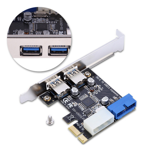 Adaptador De Tarjeta De Expansión Pcie A Usb3.0 De Placa Pci