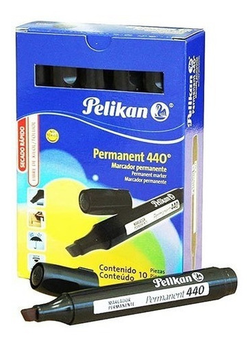 Marcador Pelikan 30240017 Permanente 440 Color Negro C10 /vc