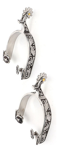 Espuelas De Caballo De Patrón Exquisito De 3 35x3 15