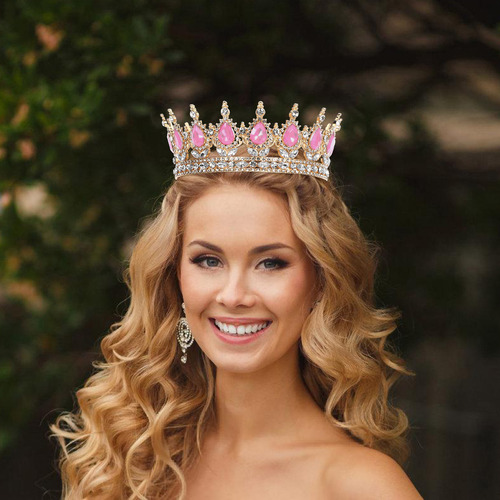 Corona De Boda Con Diamantes De Imitación: Tiara De Princesa