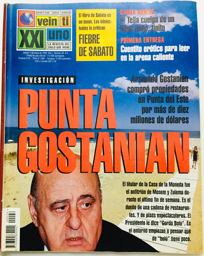 Revista Veintiuno # 26 Punta Gostanian / Fiebre De Sábato