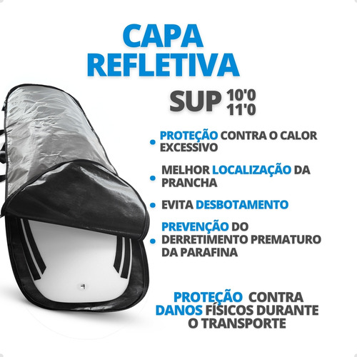 Capa De Prancha Stand Up Paddle Surf Redskull Capa Viagem