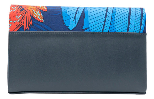 Bolsa Crossbody Hook Pineda Covalin Diseño Guacamaya Azul/negro Guacamaya