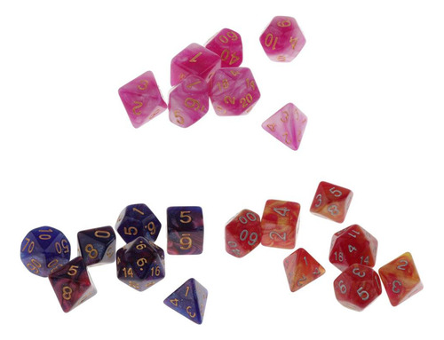 Dados Poliédricos De 21 D8 D10 D12 D20 Para Juegos