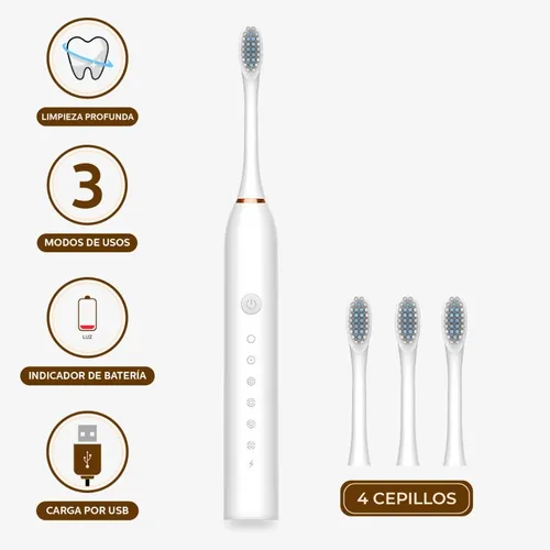 Cepillo De Dientes Electrico B10 + 3 Modos Recargable Usb