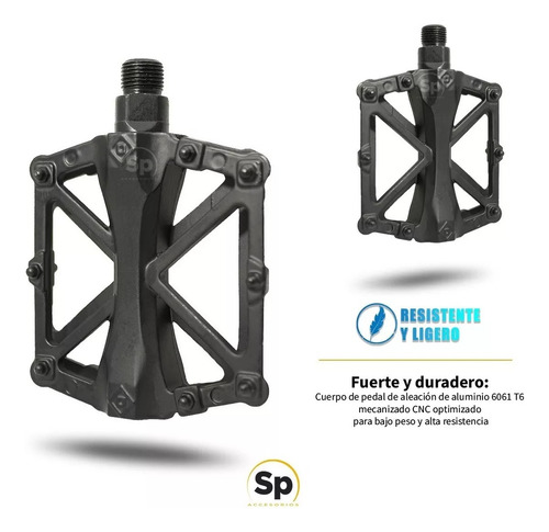 Pedales De Aluminio Con Reflejante Para Bicicleta Mtb Y Fixi