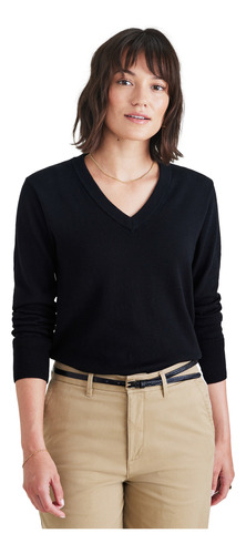 Sweater Mujer V-neck Regular Fit Negro Dockers A6465-0010