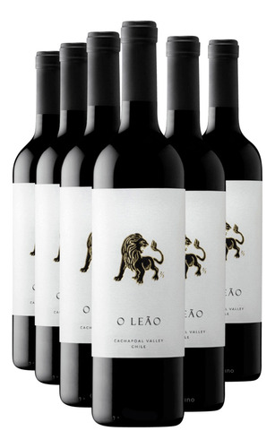 Kit 6 Garrafas Vik O Leão Red Blend 750ml Vinho Chileno750ml