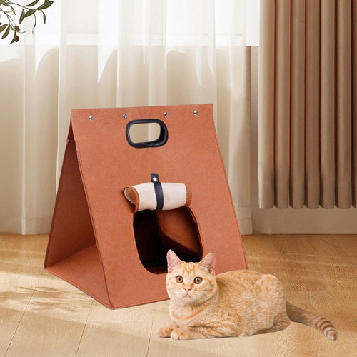 Cama Para Gatos, Caverna, Com Alça, De 33cmx33cmx37cm