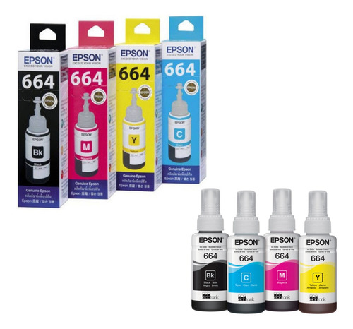 Tinta Epson T644 Impresoras L120 L210 L300 L310 L350 L555