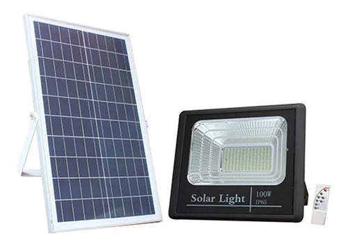 Foco Solar Led 100w C Sensor Patio Jardin Calles Exterior
