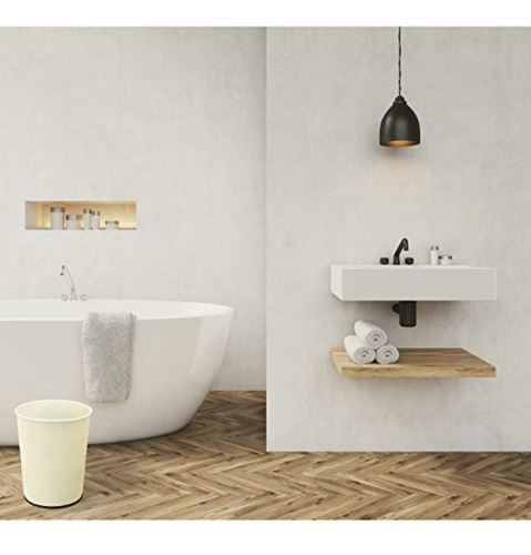 Bath Bliss Cubeta De Basura Pequeño De 5 Litros | Tapa Color Blanco