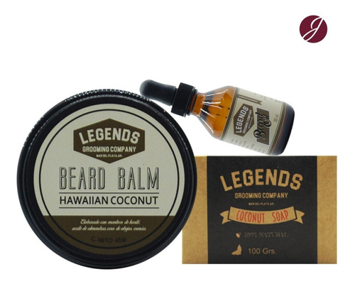 Kit Barba Jabon, Balsamo Y Aceite Legends