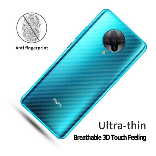 Poco F2 Pro Película Traseira Skin Carbono 3d Pocophone F2