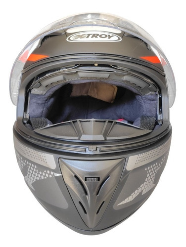 Capacete Moto Ebf X Troy Furious Preto Vermelho C/ Óculos Tamanho do capacete 58