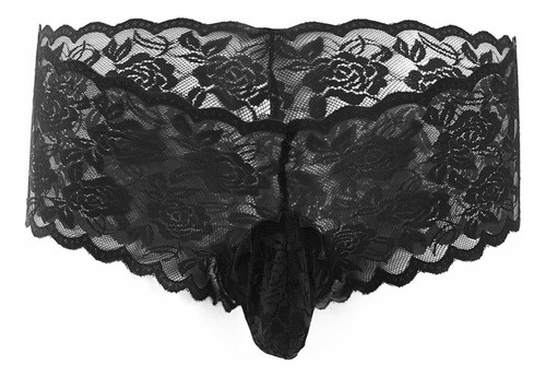 P Underwear De Encaje Para Hombre, Talla Grande, Cintura Baj