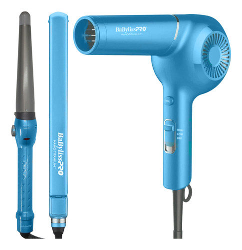 Secador De Pelo Babyliss Pro, 1 Alisador Y Plancha Cónica