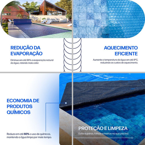 Capa Térmica Piscina 9x6 Atco 300 Micras Blue